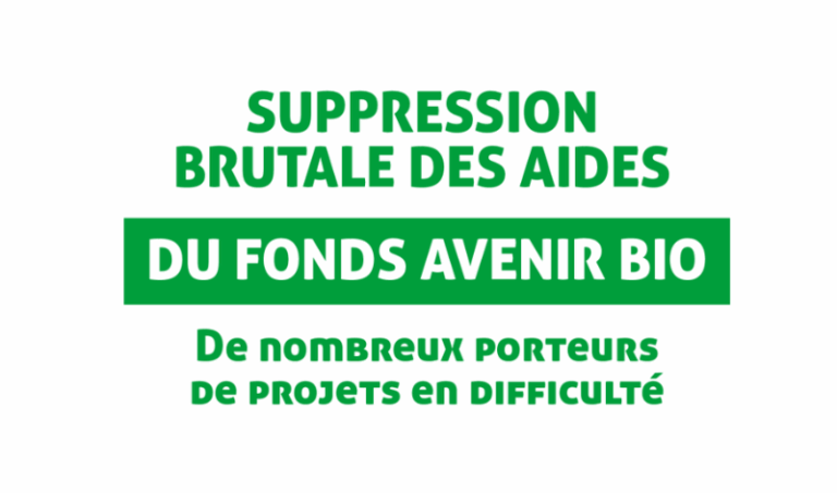 Suppression fonds avenir bio
