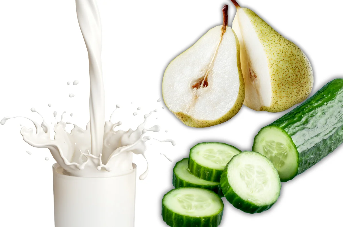 LAIT ET FRUITS ET LEGUMES